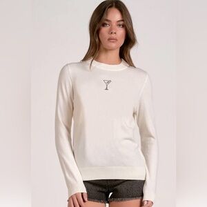 Elan Ivory Martini Sweater
